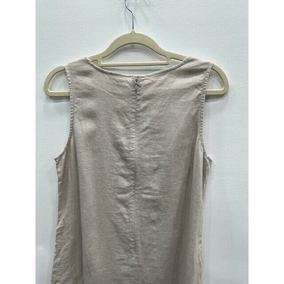 J.Crew Womens Shift Dress Sleeveless Crew Neck Linen Blend Silver Sand Sz 2 NWT - Picture 8 of 14